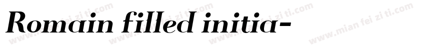 Romain filled initia字体转换